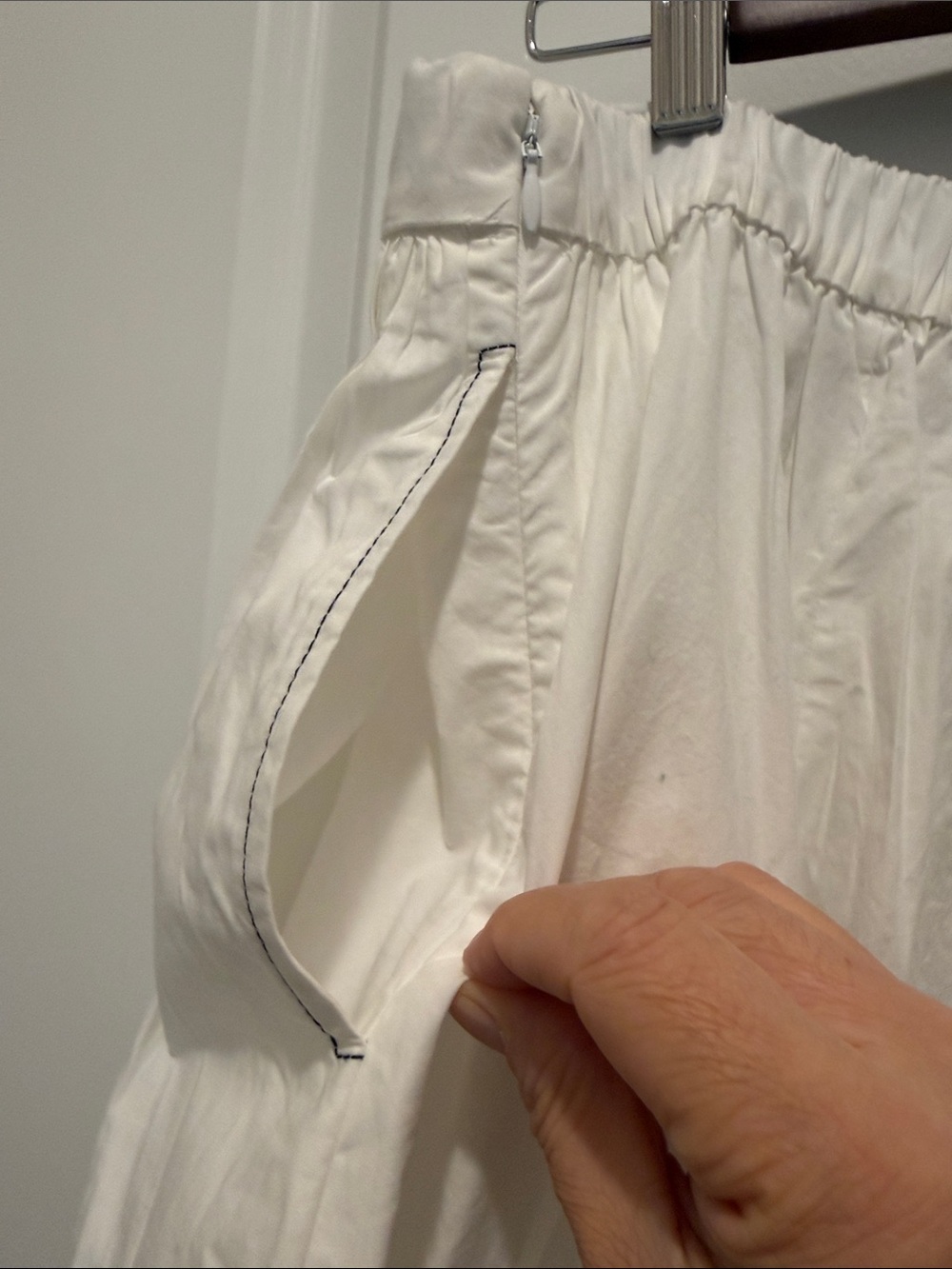 J. Crew White A-Line Midi Skirt - Picture 3 of 4